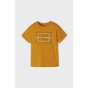 Detské bavlnené tričko Mayoral oranžová farba, jednofarebné vyobraziť