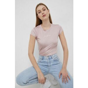 Tričko Calvin Klein Jeans dámske, ružová farba, vyobraziť