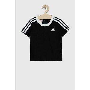 Detské bavlnené tričko adidas Performance GK7248 čierna farba, vyobraziť