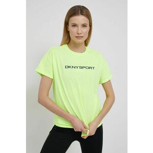 Bavlnené tričko Dkny zelená farba, vyobraziť