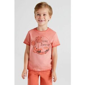 Detské bavlnené tričko Mayoral ružová farba, s potlačou vyobraziť