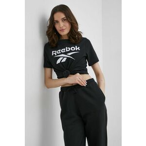 Tričko Reebok HB2271 dámske, čierna farba, vyobraziť