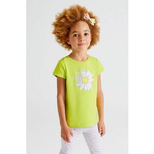 Detské bavlnené tričko Mayoral zelená farba, vyobraziť