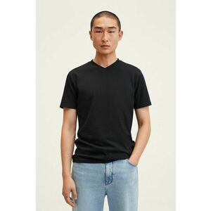 Bavlnené tričko Mango Man čierna farba, jednofarebné vyobraziť