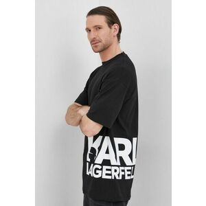 Bavlnené tričko Karl Lagerfeld s potlačou vyobraziť