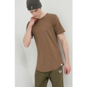 Bavlnené tričko Only & Sons hnedá farba, jednofarebné vyobraziť