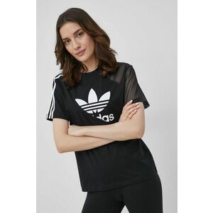 Tričko adidas Originals Adicolor HC7039 dámske, čierna farba, vyobraziť
