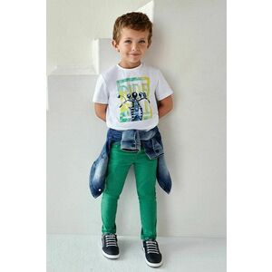 Detské nohavice Mayoral tyrkysová farba, jednofarebné vyobraziť