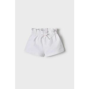 Detské krátke nohavice Mayoral biela farba, jednofarebné, vyobraziť