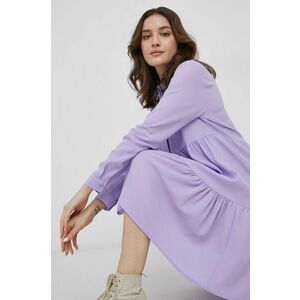 Šaty JDY fialová farba, mini, áčkový strih vyobraziť