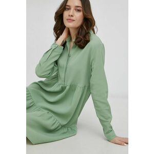 Šaty JDY zelená farba, mini, áčkový strih vyobraziť