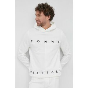 Bavlnená mikina Tommy Hilfiger pánska, biela farba, jednofarebná vyobraziť