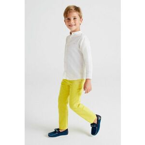 Detské nohavice Mayoral žltá farba, jednofarebné vyobraziť