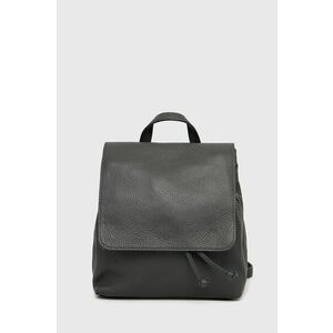Kožený ruksak Answear Lab dámsky, šedá farba, malý, jednofarebný vyobraziť