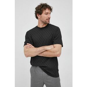 Bavlnené tričko Calvin Klein čierna farba, vzorované vyobraziť