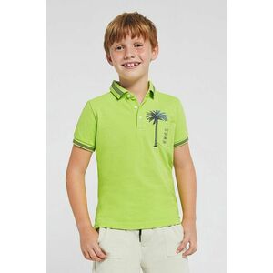 Detské polo tričko Mayoral zelená farba, s potlačou vyobraziť