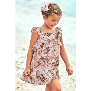Dievčenské šaty Mayoral ružová farba, mini, áčkový strih vyobraziť