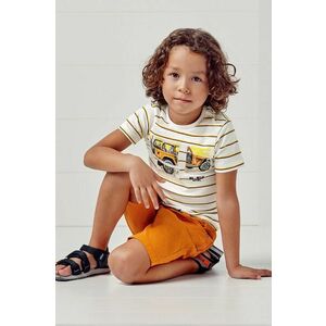 Detské bavlnené tričko Mayoral hnedá farba, s potlačou vyobraziť