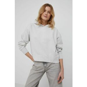 Mikina Calvin Klein Jeans dámska, šedá farba, jednofarebná vyobraziť