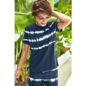Detské bavlnené tričko Mayoral tmavomodrá farba, vzorované vyobraziť