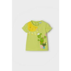 Detské tričko Mayoral zelená farba, vyobraziť