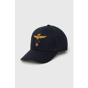 Bavlnená čiapka Aeronautica Militare tmavomodrá farba, s nášivkou vyobraziť