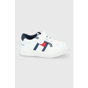 Detské topánky Tommy Hilfiger biela farba vyobraziť