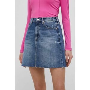 Rifľová sukňa Tommy Jeans mini, rovná vyobraziť