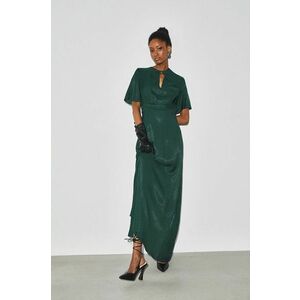 Šaty Answear Lab zelená farba, maxi, áčkový strih vyobraziť