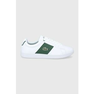 Kožená obuv Lacoste biela farba vyobraziť