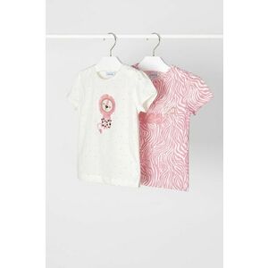 Detské bavlnené tričko Mayoral ružová farba, vyobraziť
