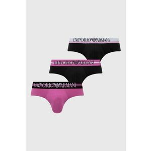 Slipy Emporio Armani Underwear pánske, čierna farba vyobraziť