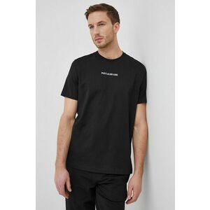 Bavlnené tričko Paul&Shark čierna farba, jednofarebné vyobraziť