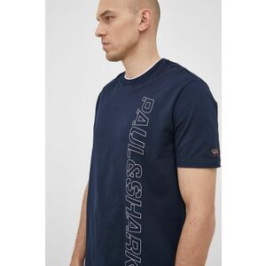Bavlnené tričko Paul&Shark tmavomodrá farba, s potlačou vyobraziť