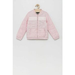 Detská bunda Guess ružová farba, vyobraziť