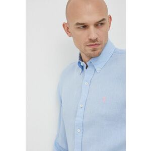 Ľanová košeľa Polo Ralph Lauren pánska, regular, s golierom button-down vyobraziť