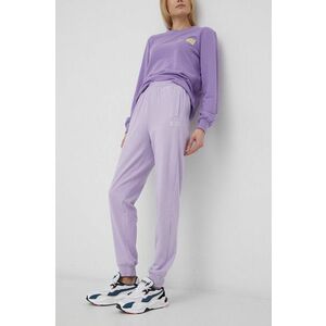 Nohavice Vero Moda dámske, fialová farba, s potlačou vyobraziť