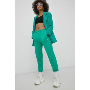 Nohavice Vero Moda dámske, zelená farba, melanžové vyobraziť