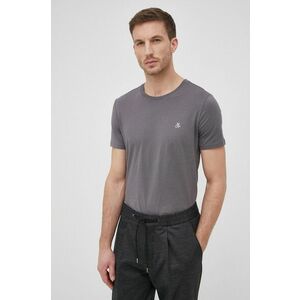 Bavlnené tričko Marc O'Polo šedá farba, jednofarebné vyobraziť