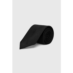 Hodvábna kravata MICHAEL Michael Kors čierna farba vyobraziť
