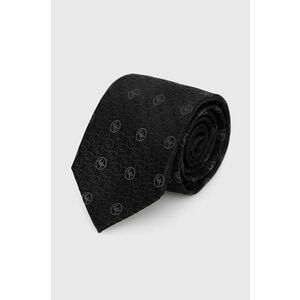 Hodvábna kravata MICHAEL Michael Kors čierna farba vyobraziť