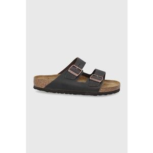 Kožené šľapky Birkenstock Arizona pánske, hnedá farba vyobraziť