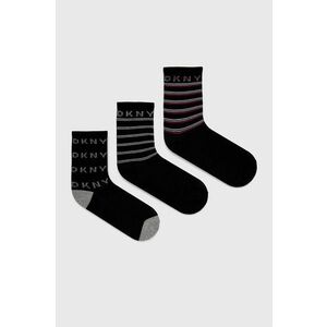 Ponožky Dkny dámske, čierna farba vyobraziť