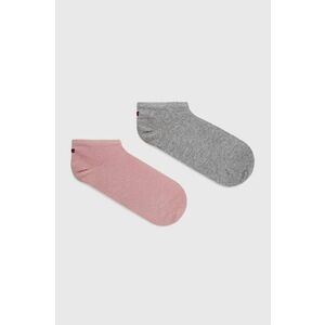Detské ponožky Tommy Hilfiger (2-pak) ružová farba vyobraziť