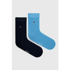 Detské ponožky Tommy Hilfiger (2-pak) tyrkysová farba vyobraziť