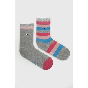 Detské ponožky Tommy Hilfiger šedá farba vyobraziť