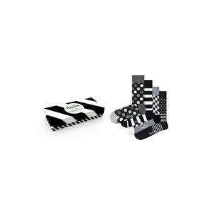 Happy Socks - Ponožky Classic Black & White (4-pak) vyobraziť