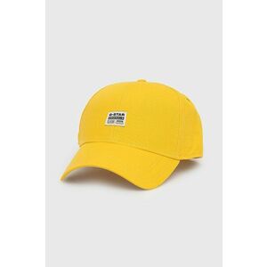 Bavlnená čiapka G-Star Raw žltá farba, jednofarebná vyobraziť