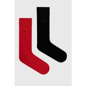 Ponožky Hugo pánske, červená farba vyobraziť