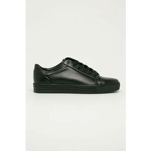 Kožená obuv Wojas čierna farba, na plochom podpätku vyobraziť
